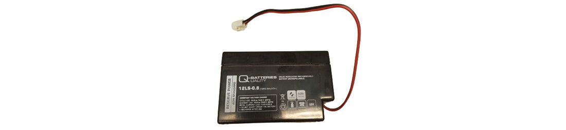 12V 0.8Ah rechargeable battery with red/black wires for pet door power backup