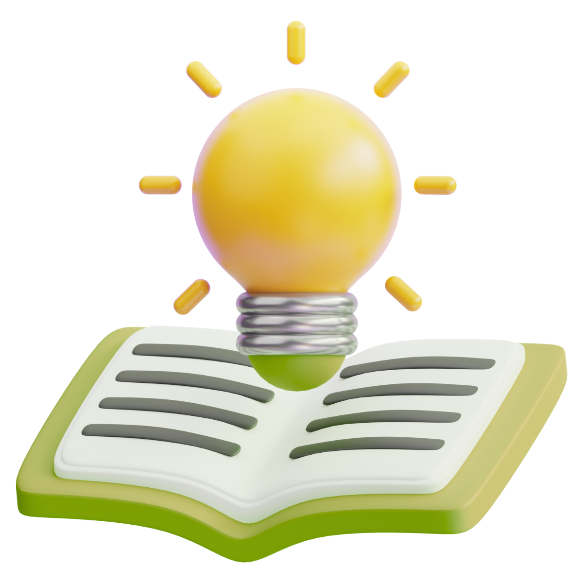 Buch-Symbol mit einer Glühbirne